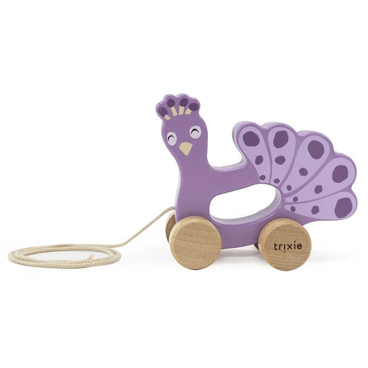 Wooden pull along toy - Mrs. Peacock - Kollektive - Official distributor