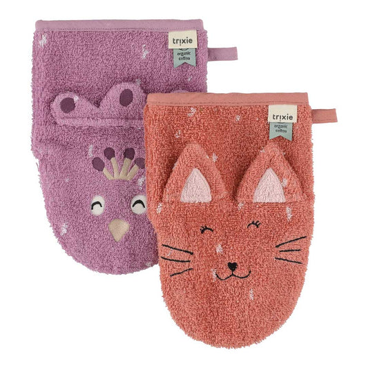 Washcloths 2-pack | Mrs. Cat/Mrs. Peacock - Kollektive - Official distributor