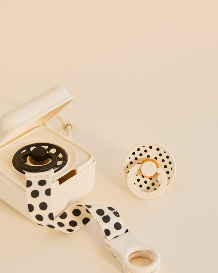 BIBS Pacifier Box, Polka - Ivory/Black (ETA 12 FEB) - Kollektive - Official distributor