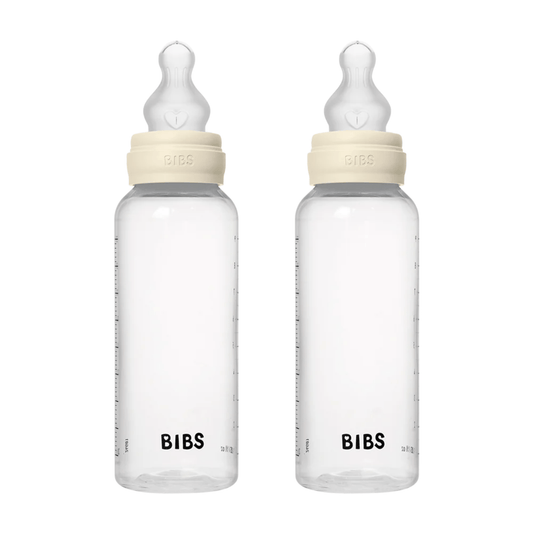 BIBS Plastic Bottle Complete Set (2 Pack) 270ml Silicone - Ivory - Kollektive - Official distributor