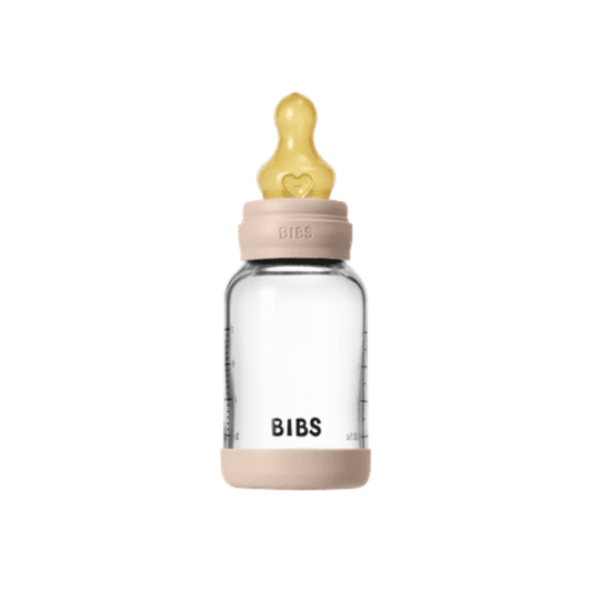 BIBS Glass Baby Bottle, 120ml Latex - Blush - Kollektive - Official distributor