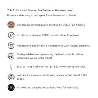Kendall the Kale Mini Doudou-Teether - Kollektive - Official distributor