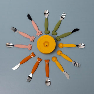 Silicone cutlery set 3 - pack - Mr. Dino (ETA Late August) - Kollektive Wholesale Portal