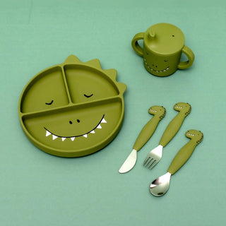 Silicone cutlery set 3 - pack - Mr. Dino (ETA Late August) - Kollektive Wholesale Portal
