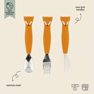 Silicone cutlery set 3 - pack - Mr. Fox (ETA Late August) - Kollektive Wholesale Portal