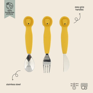 Silicone cutlery set 3 - pack - Mr. Lion (ETA Late August) - Kollektive Wholesale Portal