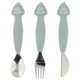 Silicone cutlery set 3 - pack - Mr. Shark (ETA Late August) - Kollektive Wholesale Portal
