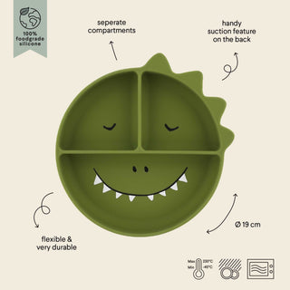 Silicone divided suction plate - Mr. Dino (ETA Late August) - Kollektive Wholesale Portal