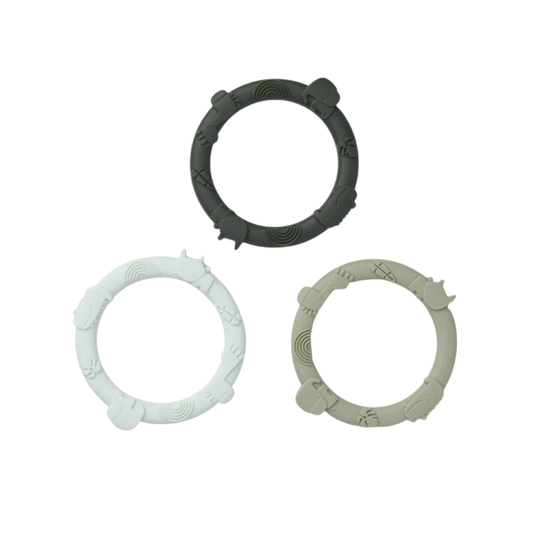 LouLou Lollipop, Wild Teether Ring Set - Sage Green - Kollektive - Official distributor