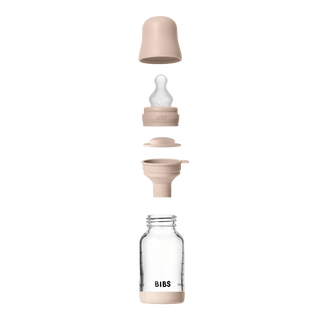 BIBS Glass Bottle Complete Set (2 Pack) 120ml Silicone - Blush (ETA 19 FEB) - Kollektive - Official distributor