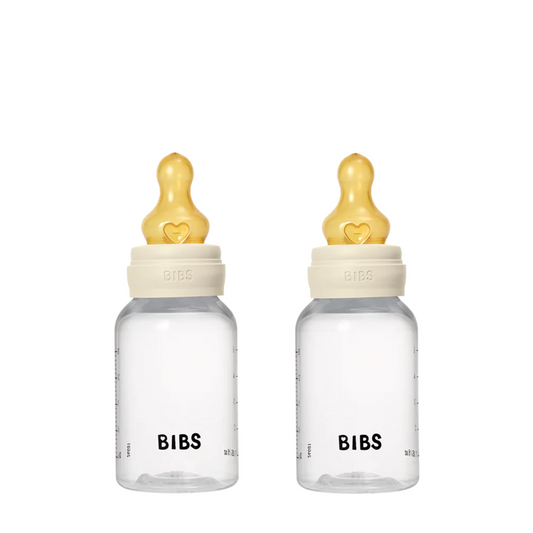 Baby Plastic Bottle Complete Set (2 Pack) 150ml Latex - Ivory