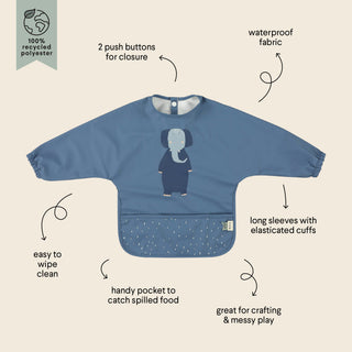 Trixie Waterproof long sleeve bib - Mr. Shark (ETA Mid Feb) - Kollektive - Official distributor