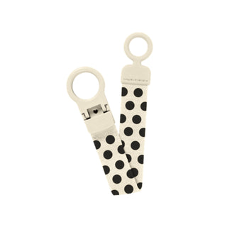 BIBS Pacifier Clip Loop, Polka - Ivory/Black (ETA 12 FEB) - Kollektive - Official distributor