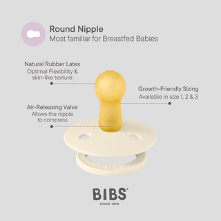 BIBS Ivory Round, Latex (2pk) - Kollektive - Official distributor