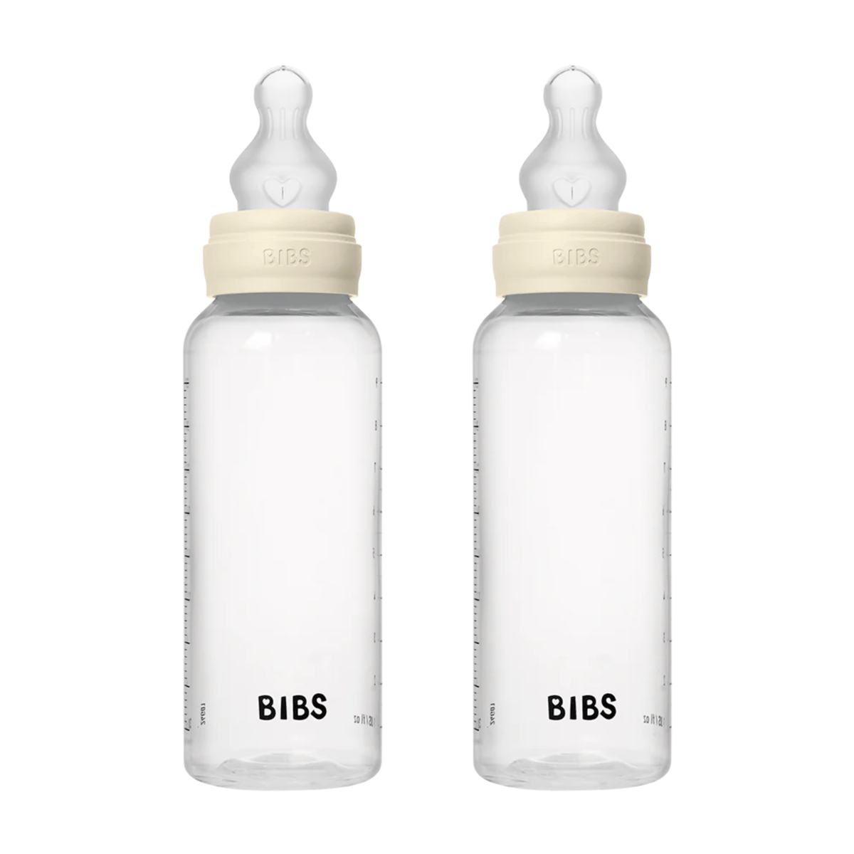BIBS Plastic Bottle Complete Set (2 Pack) 270ml Silicone - Ivory - Kollektive - Official distributor