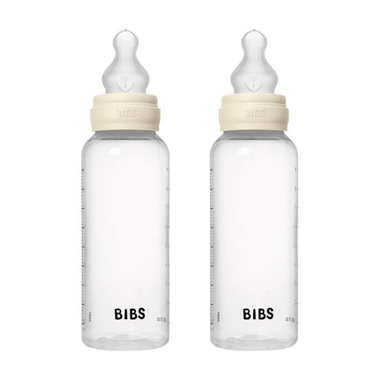 BIBS Plastic Bottle Complete Set (2 Pack) 270ml Silicone - Ivory - Kollektive - Official distributor