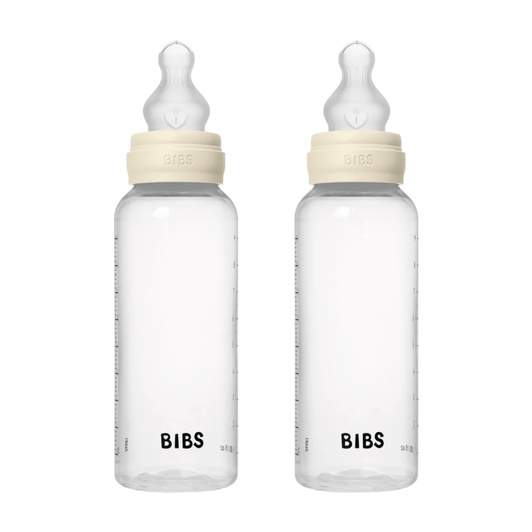 BIBS Plastic Bottle Complete Set (2 Pack) 270ml Silicone - Ivory - Kollektive - Official distributor