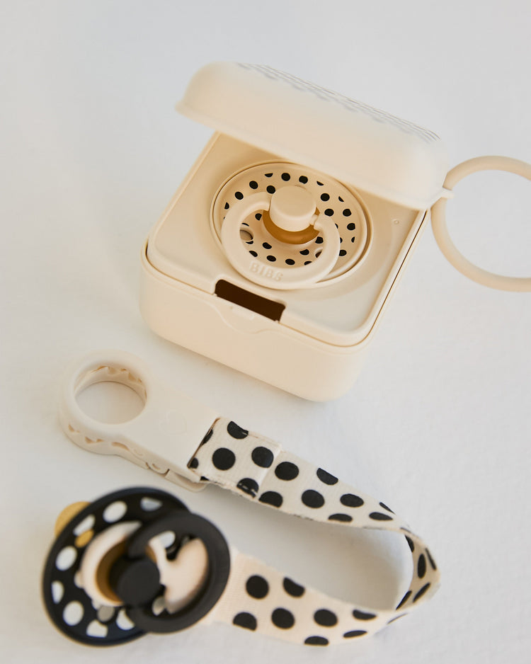 BIBS Pacifier Box, Polka - Ivory/Black (ETA 12 FEB) - Kollektive - Official distributor