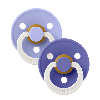 BIBS Dummies Hush/Grape GLOW Round, Latex (2pk) - Kollektive Wholesale Portal