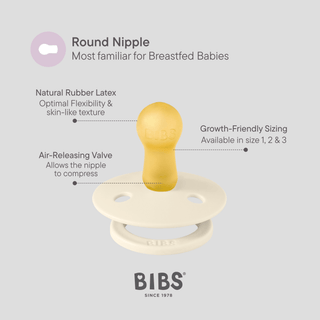 BIBS Ivory Round, Latex (2pk) - Kollektive - Official distributor