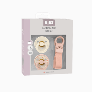 BIBS Colour Dummy & Loop Clip Gift Set - Blush - Kollektive - Official distributor