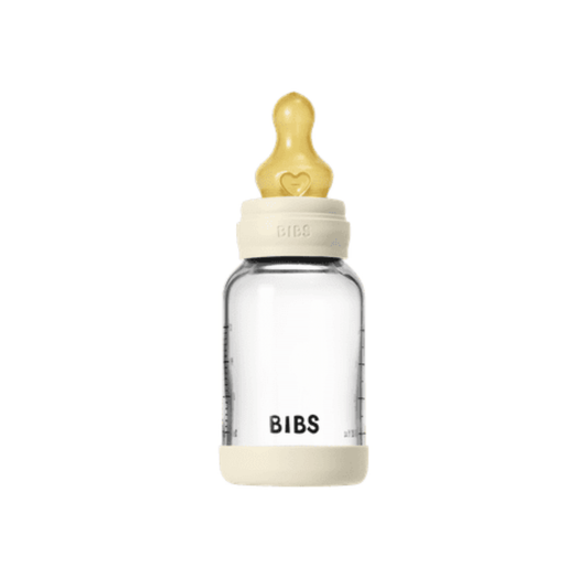 BIBS Glass Baby Bottle, 120ml Latex - Ivory - Kollektive - Official distributor