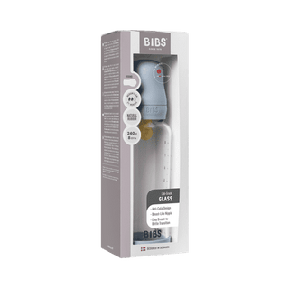 Glass Baby Bottle Complete Set 240ml Latex - Baby Blue - Kollektive - Official distributor