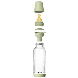 BIBS Glass Baby Bottle, 240ml Latex - Sage - Kollektive Wholesale Portal