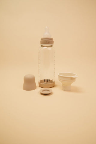 BIBS Glass Bottle Complete Set 240ml Silicone - GLOW Vanilla - Kollektive - Official distributor