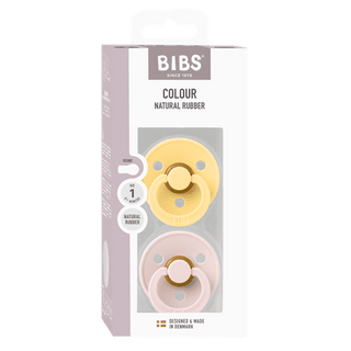 BIBS Pale Butter/Petal Round, Latex (2pk) - Kollektive - Official distributor
