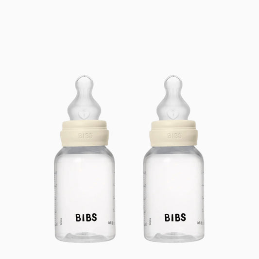 BIBS Plastic Bottle Complete Set (2 Pack) 150ml Silicone - Ivory - Kollektive - Official distributor