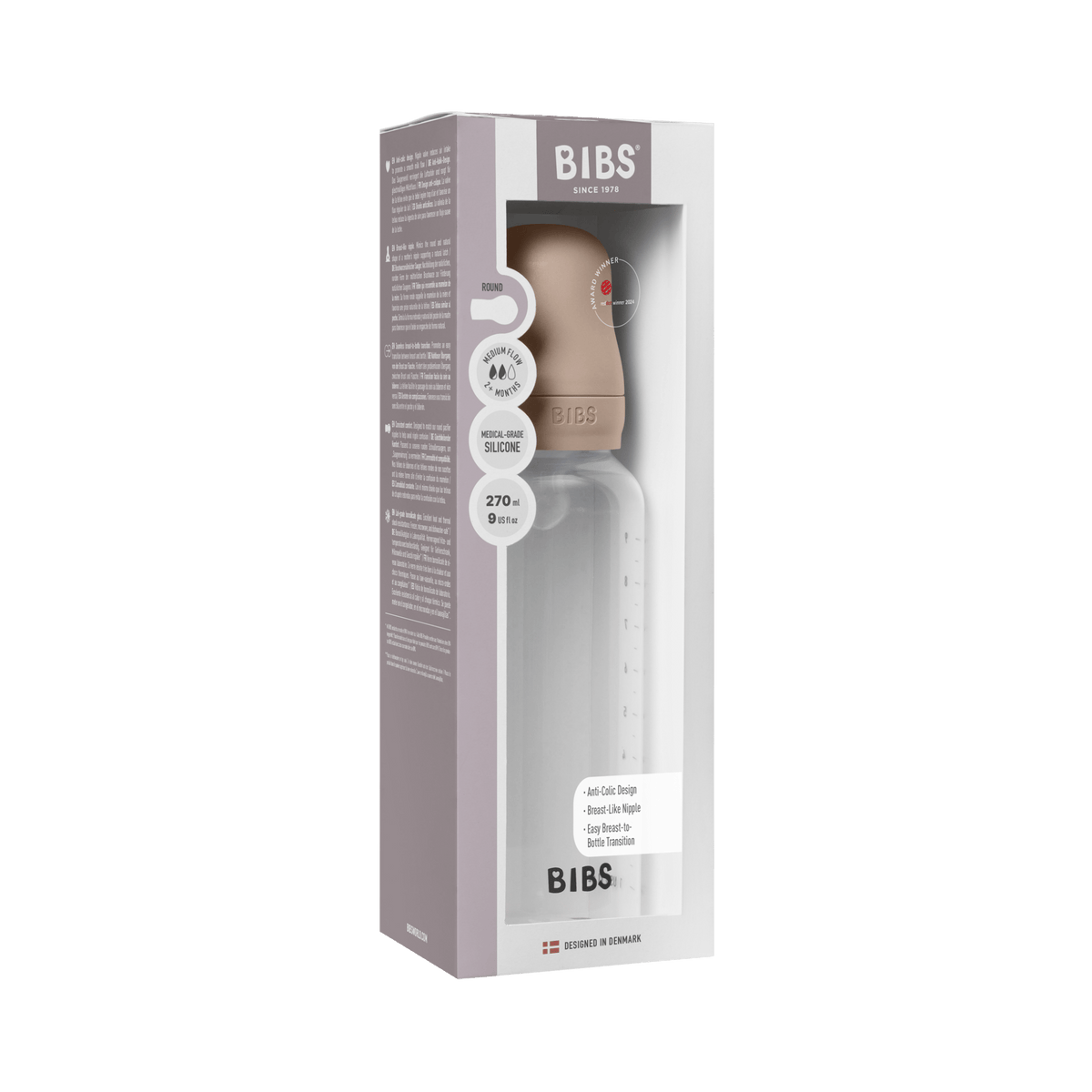 Baby Bottle Complete Set 270ml Silicone - Blush - Kollektive - Official distributor