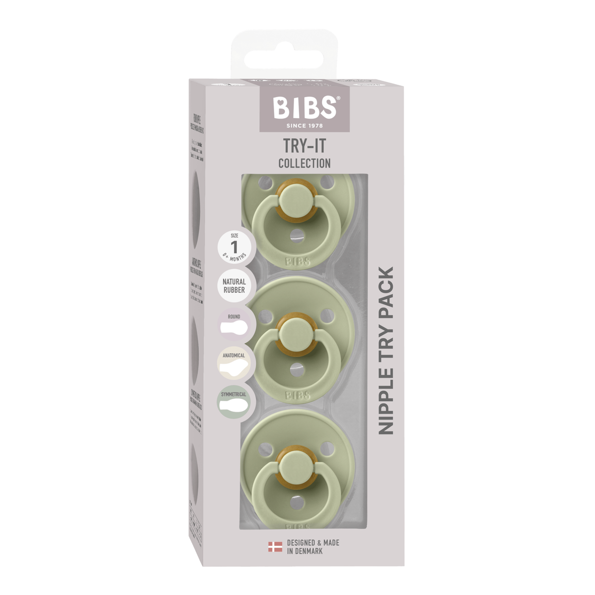 BIBS Try-it Colour 3pk - Sage - Kollektive - Official distributor