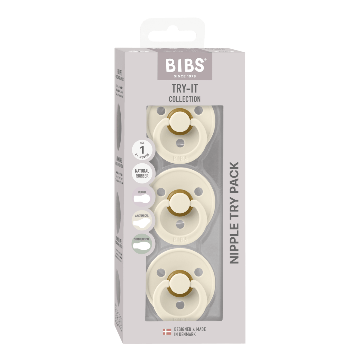 BIBS Try-it Colour 3pk - Ivory - Kollektive - Official distributor