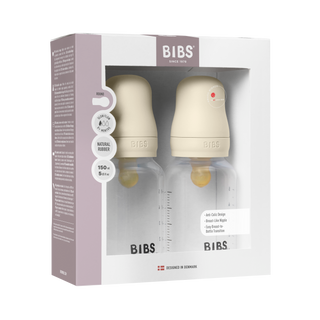 Baby Plastic Bottle Complete Set (2 Pack) 150ml Latex - Ivory