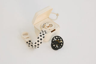 BIBS Pacifier Clip Loop, Polka - Ivory/Black (ETA 12 FEB) - Kollektive - Official distributor