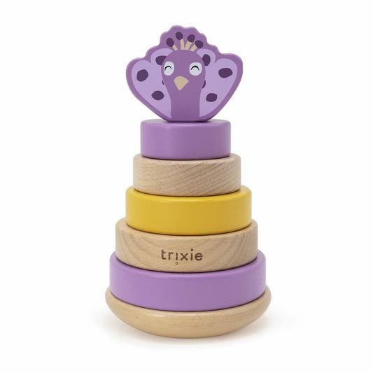 Wooden stacking toy - Mrs. Peacock - Kollektive - Official distributor