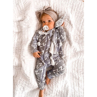Kippins Bam Long Sleeve KipZip Romper - Kollektive Wholesale Portal