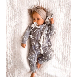 Kippins Bam Long Sleeve KipZip Romper - Kollektive Wholesale Portal