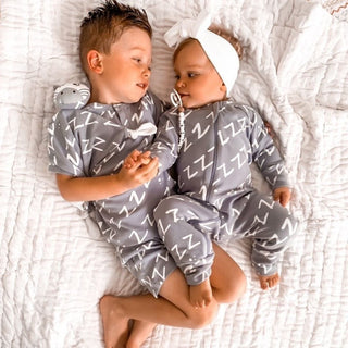 Kippins Bam Short Sleeve KipZip Romper - Kollektive Wholesale Portal