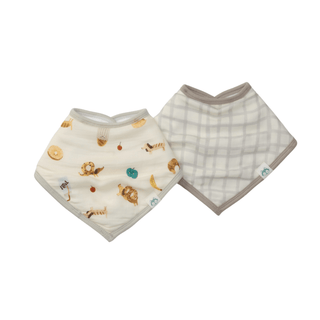 LouLou Lollipop, Bandana Bib Set - 2 Pack - French Breakfast - Kollektive - Official distributor