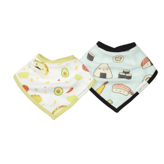 LouLou Lollipop, Bandana Bib Set - 2 Pack - Sushi/Taco - Kollektive - Official distributor