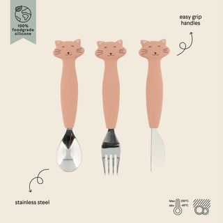 Silicone cutlery set 3 - pack - Mrs. Cat (ETA Late August) - Kollektive Wholesale Portal