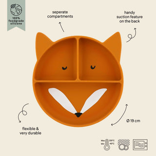 Silicone divided suction plate - Mr. Fox (ETA Late August) - Kollektive Wholesale Portal
