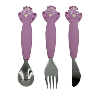 Silicone cutlery set 3-pack - Mrs. Peacock - Kollektive - Official distributor