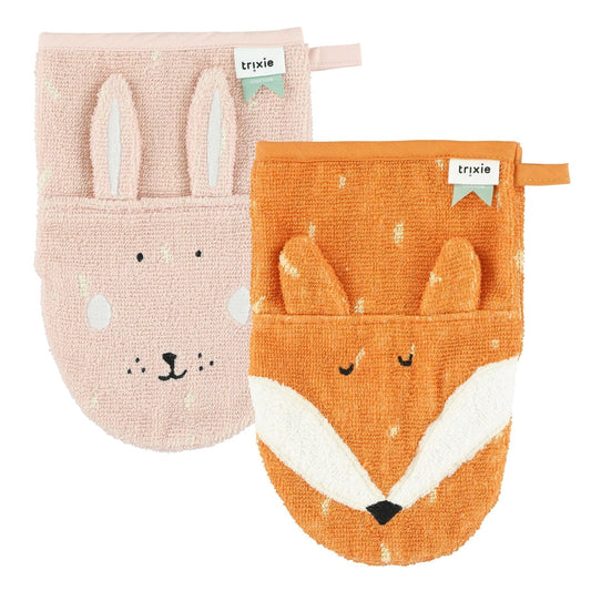 Trixie Washcloths 2-pack | Mrs. Rabbit/Mr. Fox - Kollektive Wholesale Portal