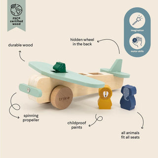 Wooden animal airplane - Kollektive - Official distributor
