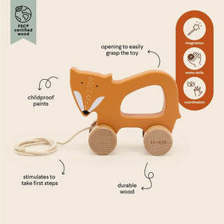 Wooden pull along toy - Mr. Fox - Kollektive - Official distributor