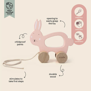 Wooden pull along toy - Mrs. Rabbit - Kollektive - Official distributor