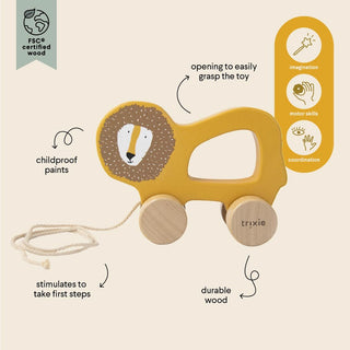 Wooden pull along toy - Mr. Monkey - Kollektive - Official distributor